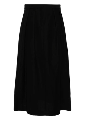 Fabiana Filippi pleat-detail twill midi skirt - Black
