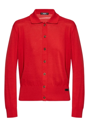 Versace buttoned collar cardigan - Red
