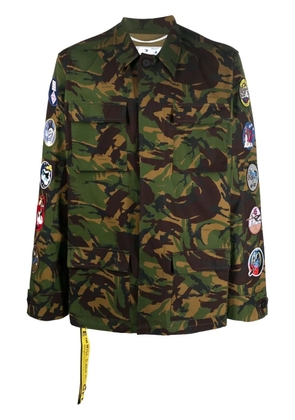 Off-White camouflage field jacket - Green