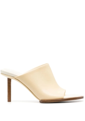 Jacquemus Les mules rond carré leather sandals - Neutrals