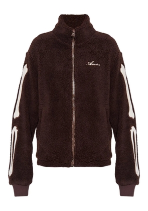 AMIRI bones-details logo-embroidered jacket - Brown
