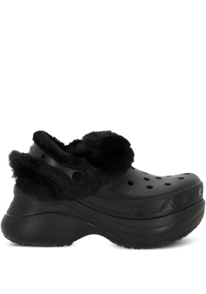 Crocs Bae textured lined platform slip-on - Black