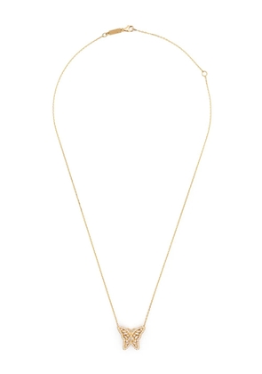 Suzanne Kalan 18kt yellow gold small Bold Butterfly diamond necklace