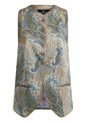ETRO jacquarded waistcoat - Blue