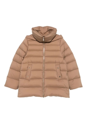 Moorer Natalia hooded quilted jacket - Neutrals