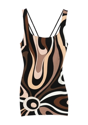 PUCCI square-neck print mini dress - Black