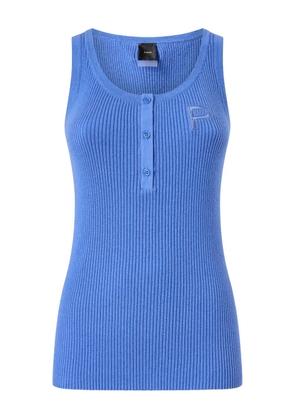 PINKO buttoned ribbed tank top - Blue