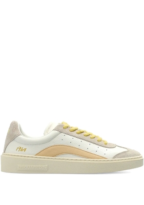 DSQUARED2 suede panel lace-up sneakers - White