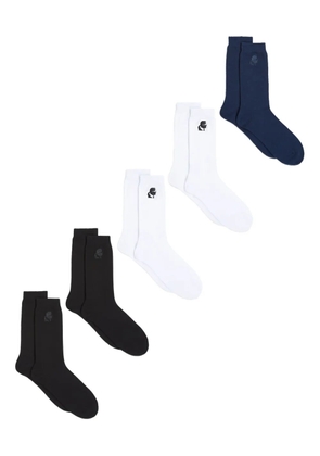 Karl Lagerfeld Kameo logo socks (pack of five) - Blue