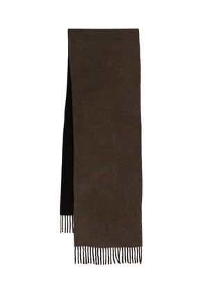 Polo Ralph Lauren fringed logo-print scarf - Brown