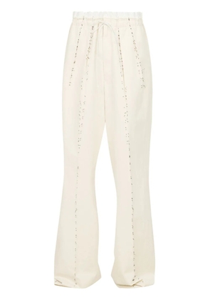 Maison Margiela cotton-linen pants - White