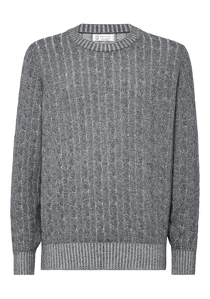 Brunello Cucinelli cable knit jumper - Grey