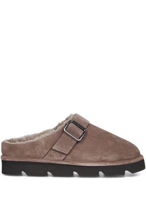Brunello Cucinelli buckle-strap mules - Brown