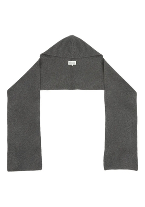 Maison Margiela ribbed hooded scarf - Grey