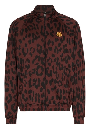 Kenzo leopard print track jacket - Black