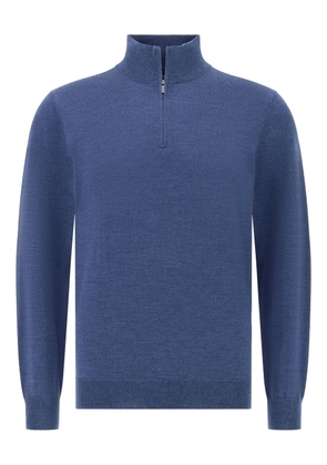 Boggi Milano half-zip wool sweater - Blue