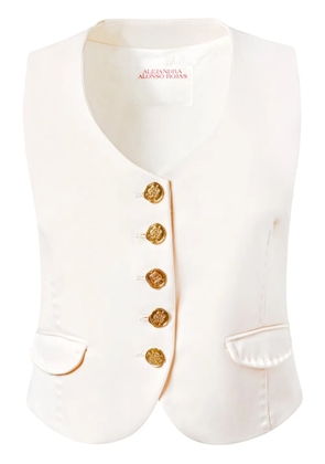 Alejandra Alonso Rojas V-neck wool vest - Neutrals