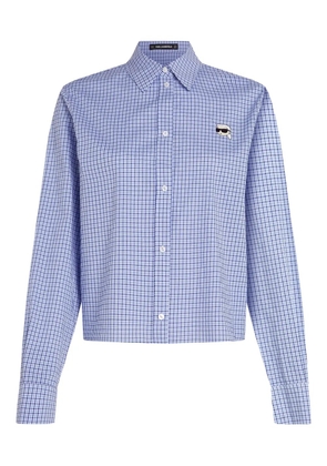 Karl Lagerfeld Ikon checked blouse - Blue