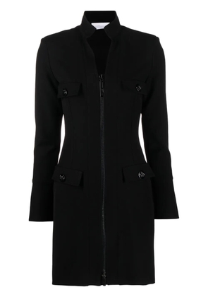 Genny zip-up tailored minidress - Black