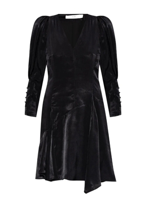 IRO puff-sleeve asymmetric mini dress - Black
