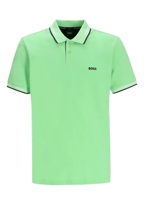 BOSS logo-appliqué polo shirt - Green