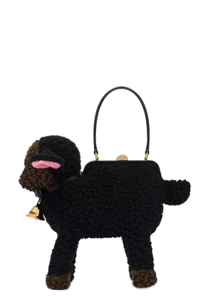 Moschino sheep-motif clutch bag - Black
