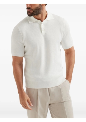 Brunello Cucinelli button-placket polo shirt - White