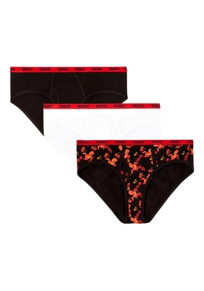 Diesel Oxy-Gft logo-waistband thongs (set of three) - Black