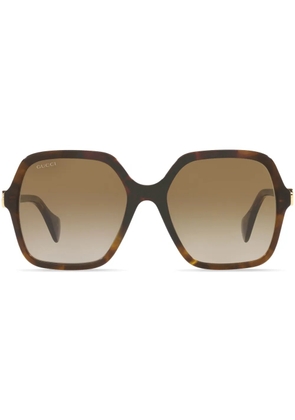 Gucci Eyewear tortoiseshell-effect square-frame sunglasses - Brown