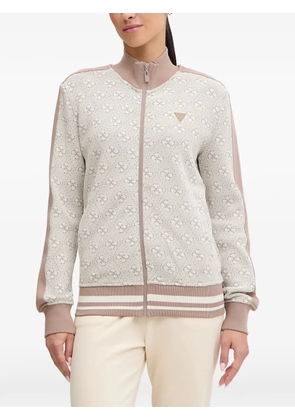 GUESS USA 4G zip-up sweater - Neutrals