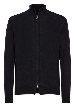 Boggi Milano merino-wool zip cardigan - Blue