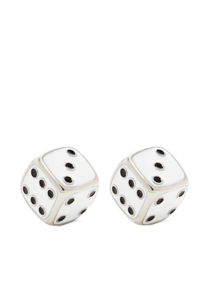 Marc Jacobs X Derrick Adams Dice earrings - Silver