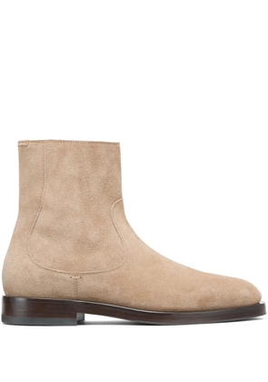 Brunello Cucinelli leather boots - Neutrals