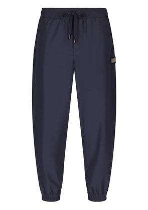 Dolce & Gabbana logo-plaque drawstring track pants - Blue