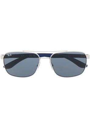 Ray-Ban engraved-logo square-frame sunglasses - Blue
