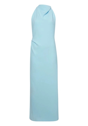 Proenza Schouler Selena high-neck ruched midi dress - Blue