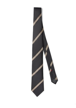 Brunello Cucinelli striped silk tie - Grey