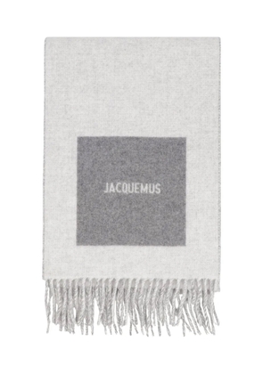 Jacquemus panelled fringed scarf - Grey