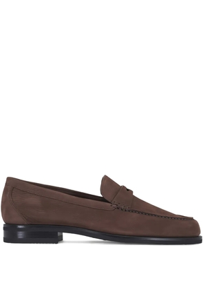 Santoni penny loafers - Brown