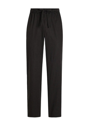 Dolce & Gabbana micro-dot drawstring trousers - Black