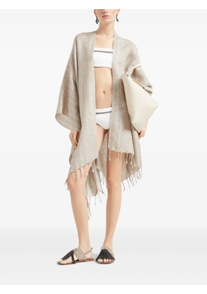 Brunello Cucinelli Monili chain-embellished bikini briefs - White