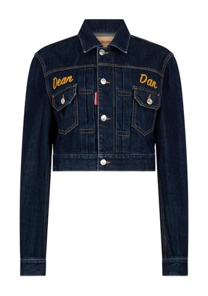 DSQUARED2 cimosa authentic japanese cropped jean jackets - Blue