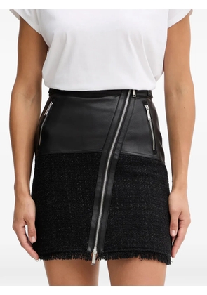 Karl Lagerfeld zip faux-leather mini skirt - Black