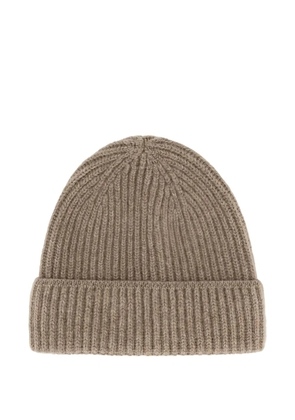 DORIANI ribbed beanie hat - Brown