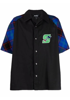 Just Don colour-block short-sleeved shirt - Black