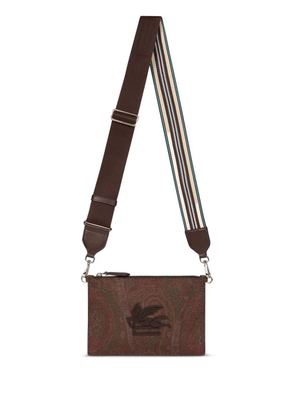 ETRO Pegaso-motif shoulder bag - Brown