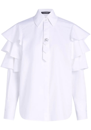 Karl Lagerfeld x Joann tie blouse - White