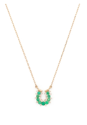 Adina Reyter 14kt yellow gold Horseshoe diamond pendant necklace