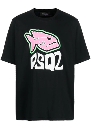DSQUARED2 logo-print cotton T-shirt - Black