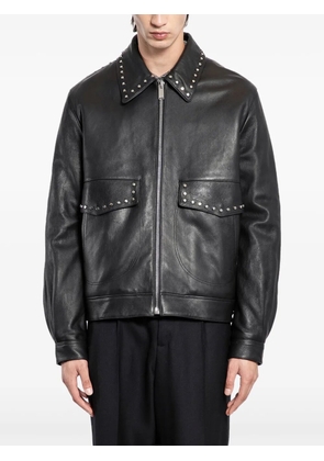 Alexander McQueen studded leather jacket - Black